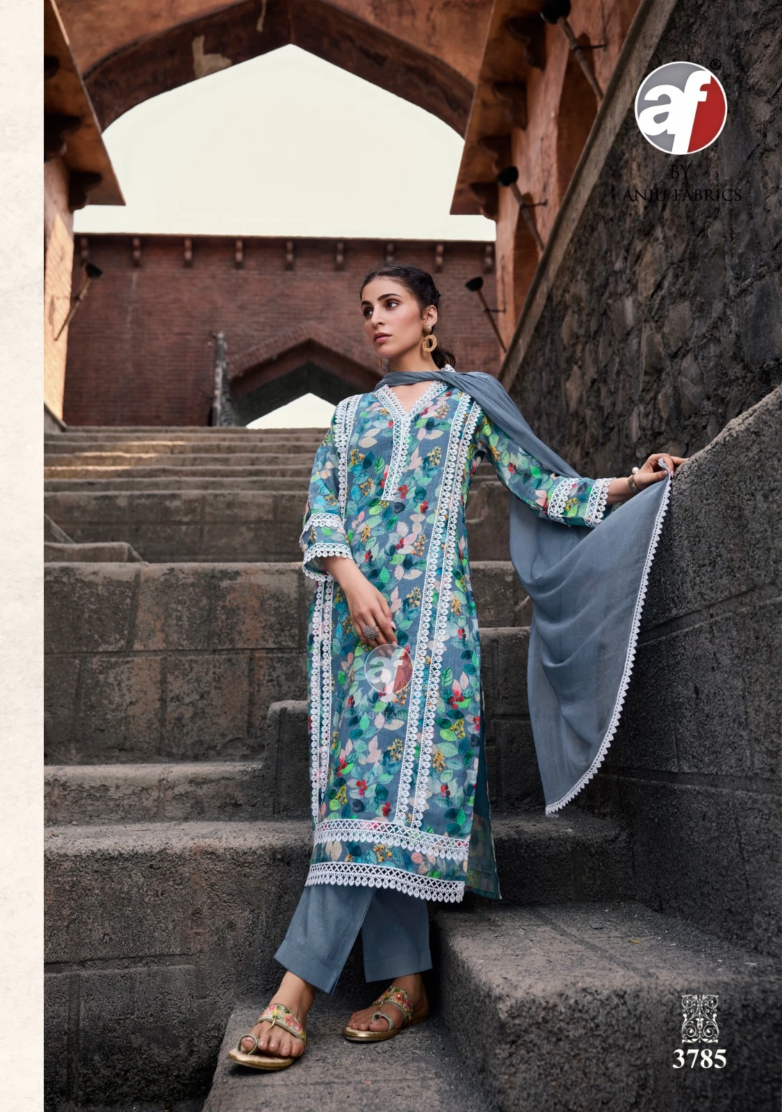 Anju Fabric Sakhi Re Vol 2 Linen Cotton Wholesale Fancy Readymade Salwar Suit Catalog — Wholesale Salwar Suits, Anju fabric wholesale from Surat — view 2